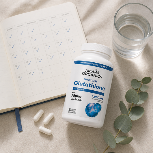 Daily routine with Amara Organics glutathione